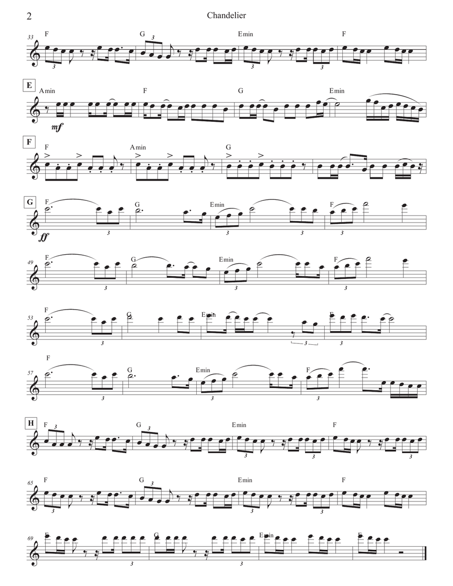 Chandelier Chandelier String Trio scores gallery preview page 2