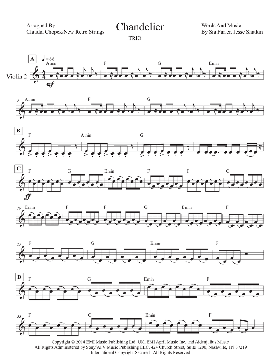 Chandelier Chandelier String Trio scores gallery preview page 3