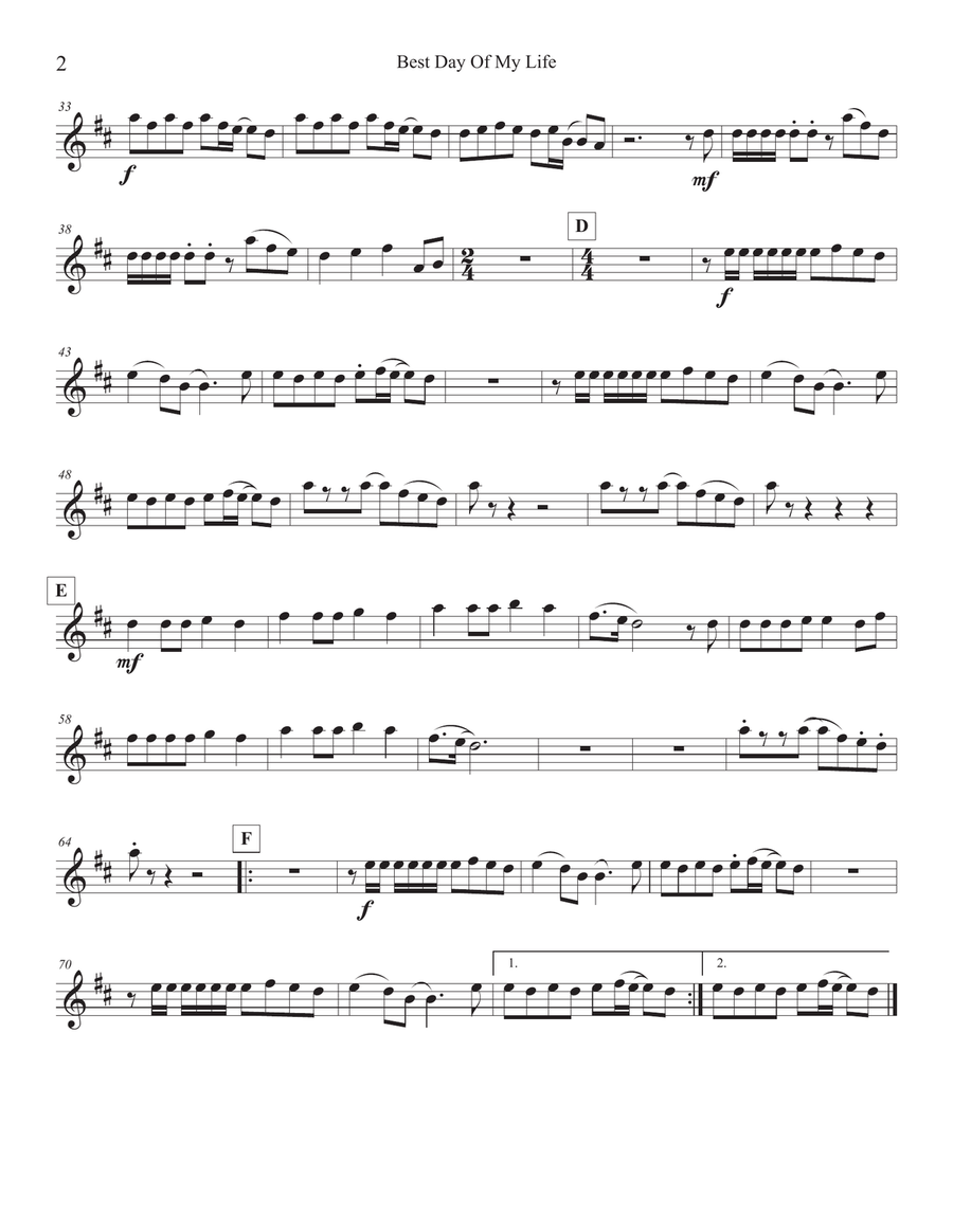 Best Day Of My Life Best Day Of My Life String Quartet scores gallery preview page 2