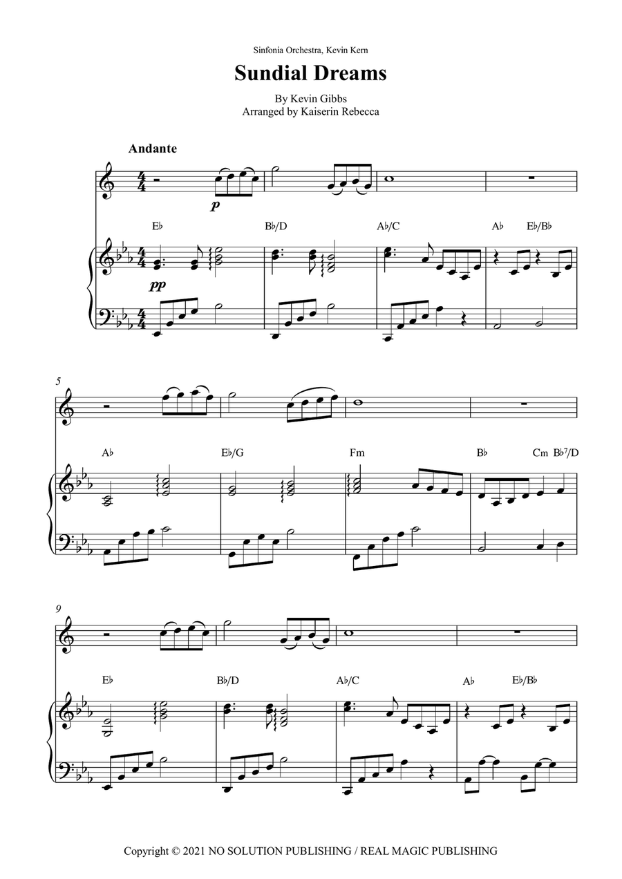 Sundial Dreams Sundial Dreams Alto Saxophone scores gallery preview page 1