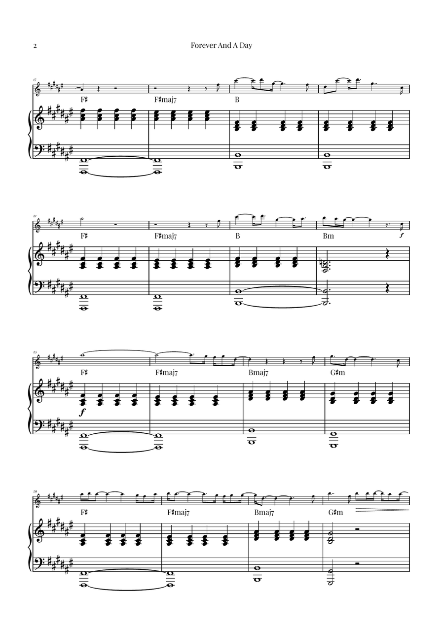 Forever And A Day Flute Solo scores gallery preview page 2