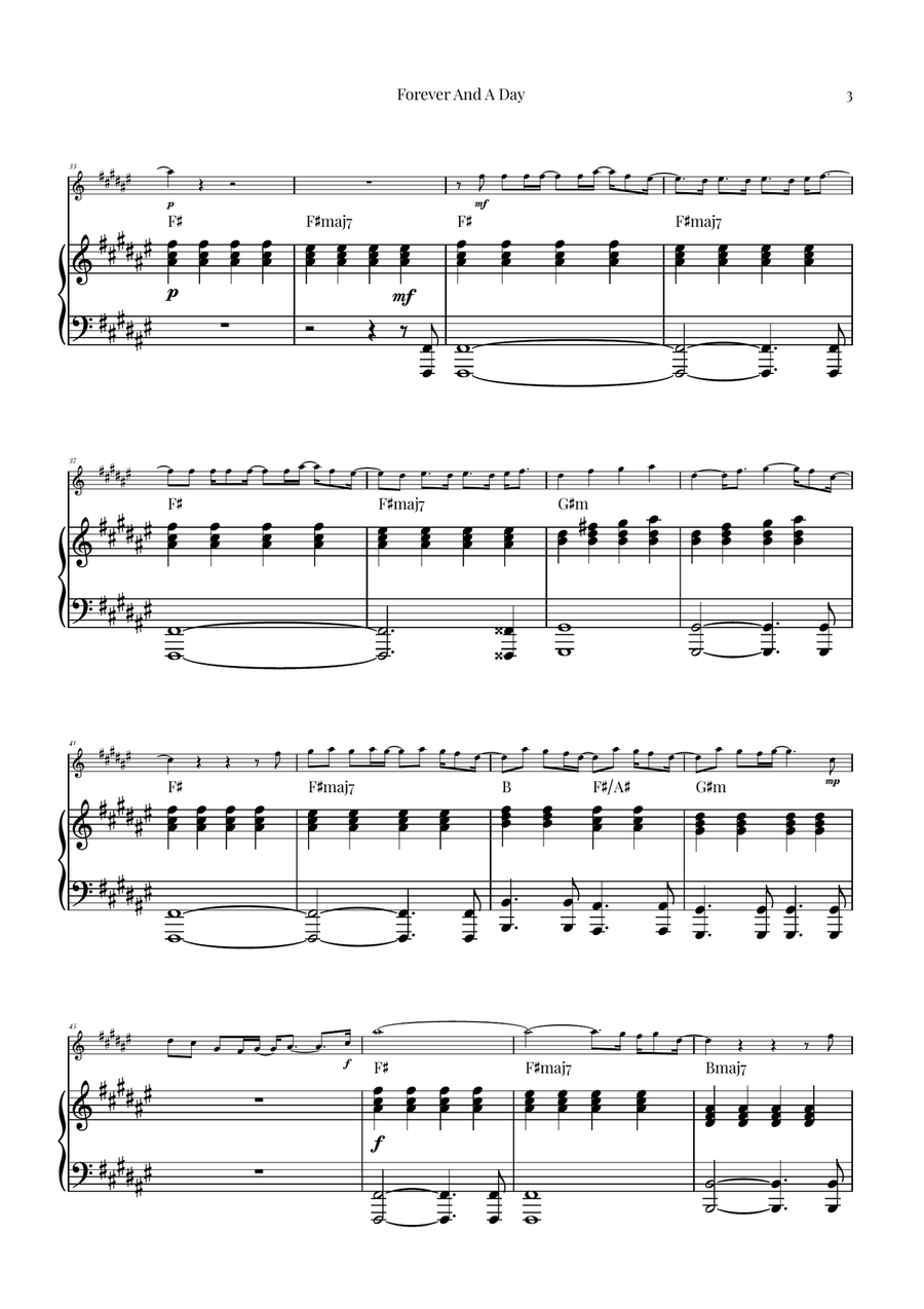 Forever And A Day Flute Solo scores gallery preview page 3