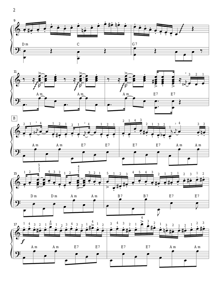 Tico Tico No Fuba (SOLO accordion PRO) Accordion scores gallery preview page 2