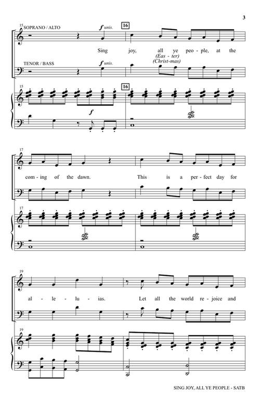 Sing Joy, All Ye People Sing Joy, All Ye People 4-Part scores gallery preview page 4