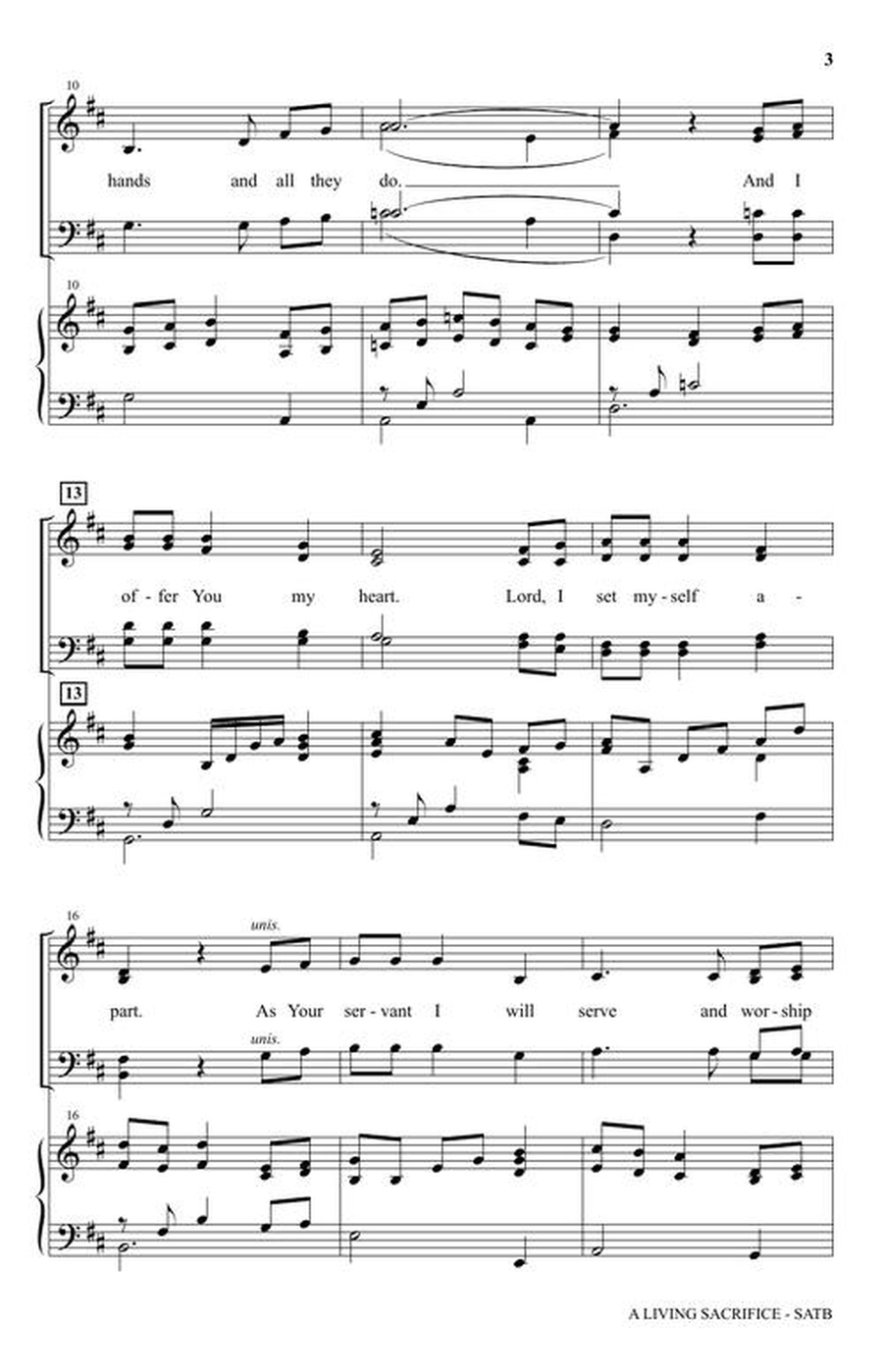 A Living Sacrifice A Living Sacrifice 4-Part scores gallery preview page 4