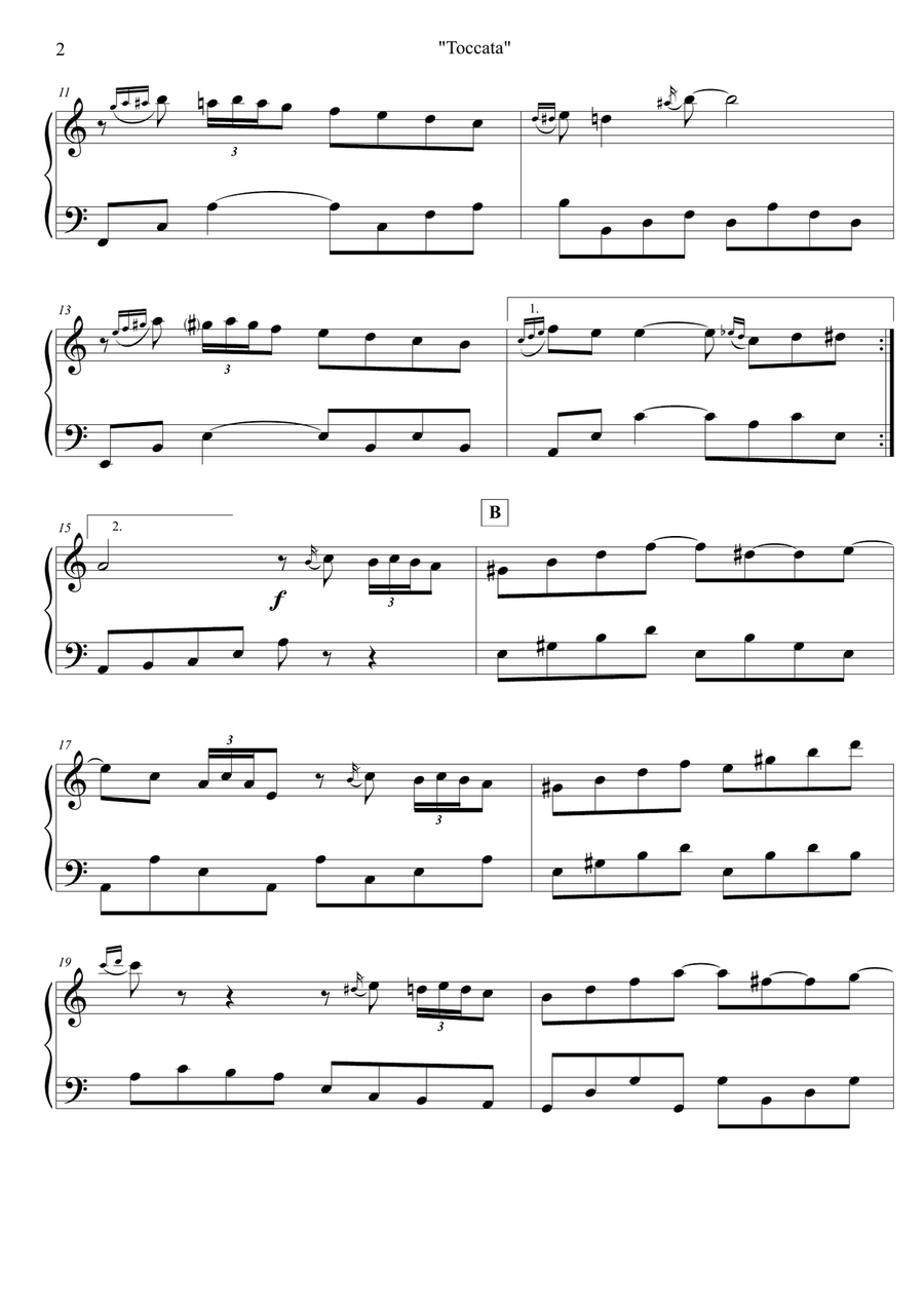 Toccata (SOLO piano PRO) AM Piano Solo scores gallery preview page 2