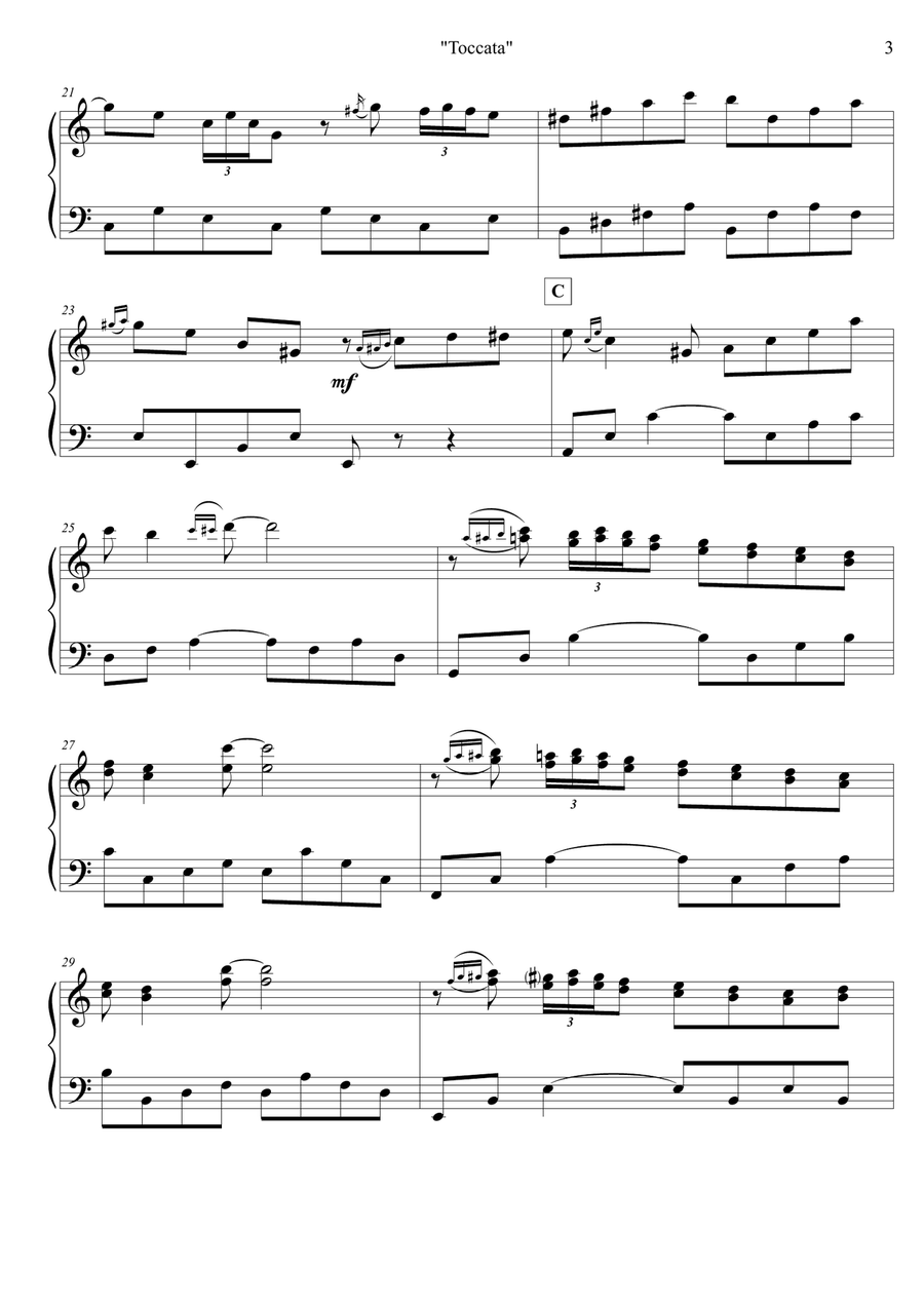 Toccata (SOLO piano PRO) AM Piano Solo scores gallery preview page 3