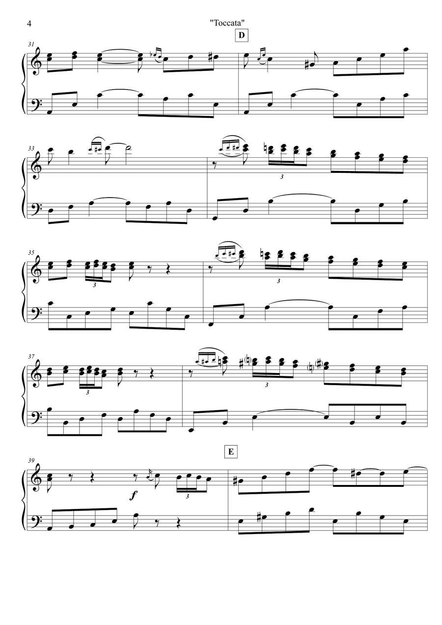 Toccata (SOLO piano PRO) AM Piano Solo scores gallery preview page 4