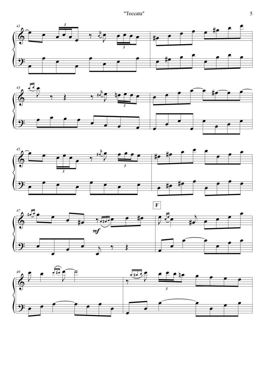 Toccata (SOLO piano PRO) AM Piano Solo scores gallery preview page 5