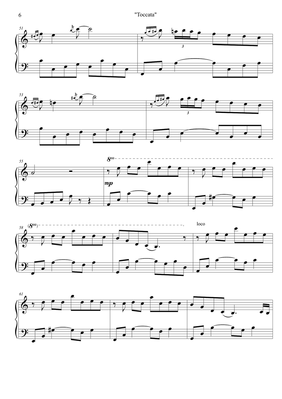 Toccata (SOLO piano PRO) AM Piano Solo scores gallery preview page 6