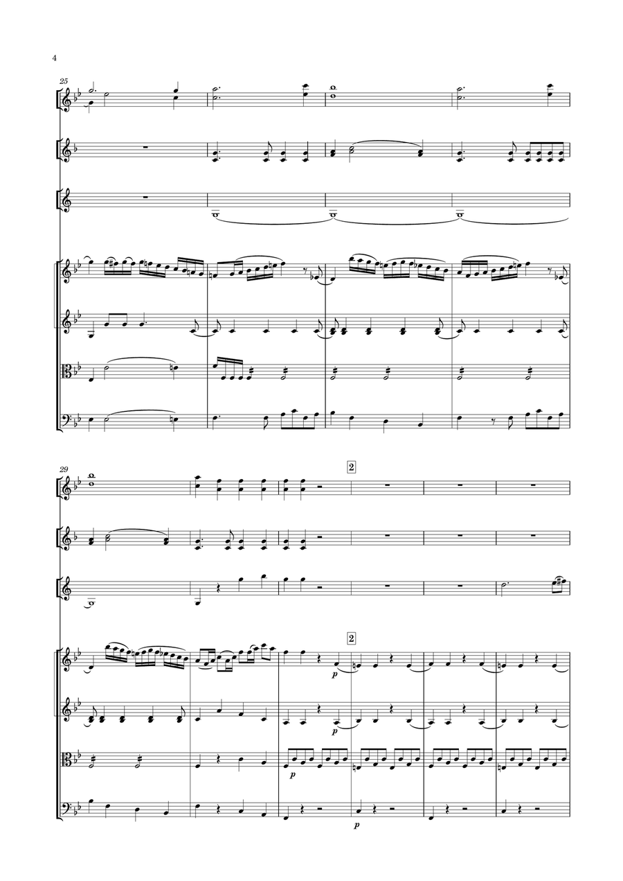 Dimmler - Clarinet Concerto No.1 in B flat major Full Orchestra scores gallery preview page 4