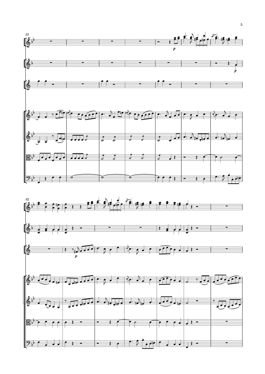 Dimmler - Clarinet Concerto No.1 in B flat major Full Orchestra scores gallery preview page 5