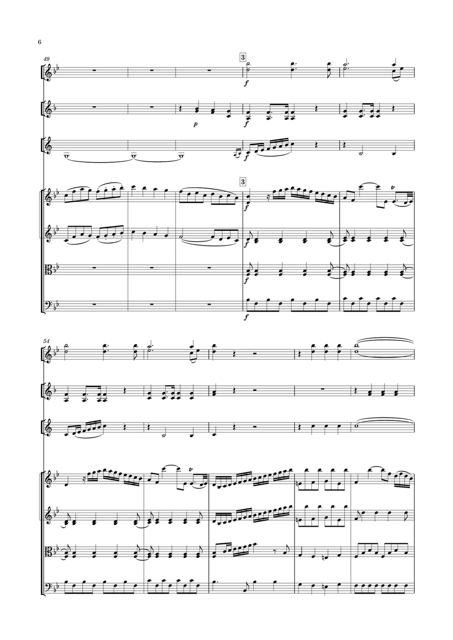 Dimmler - Clarinet Concerto No.1 in B flat major Full Orchestra scores gallery preview page 6