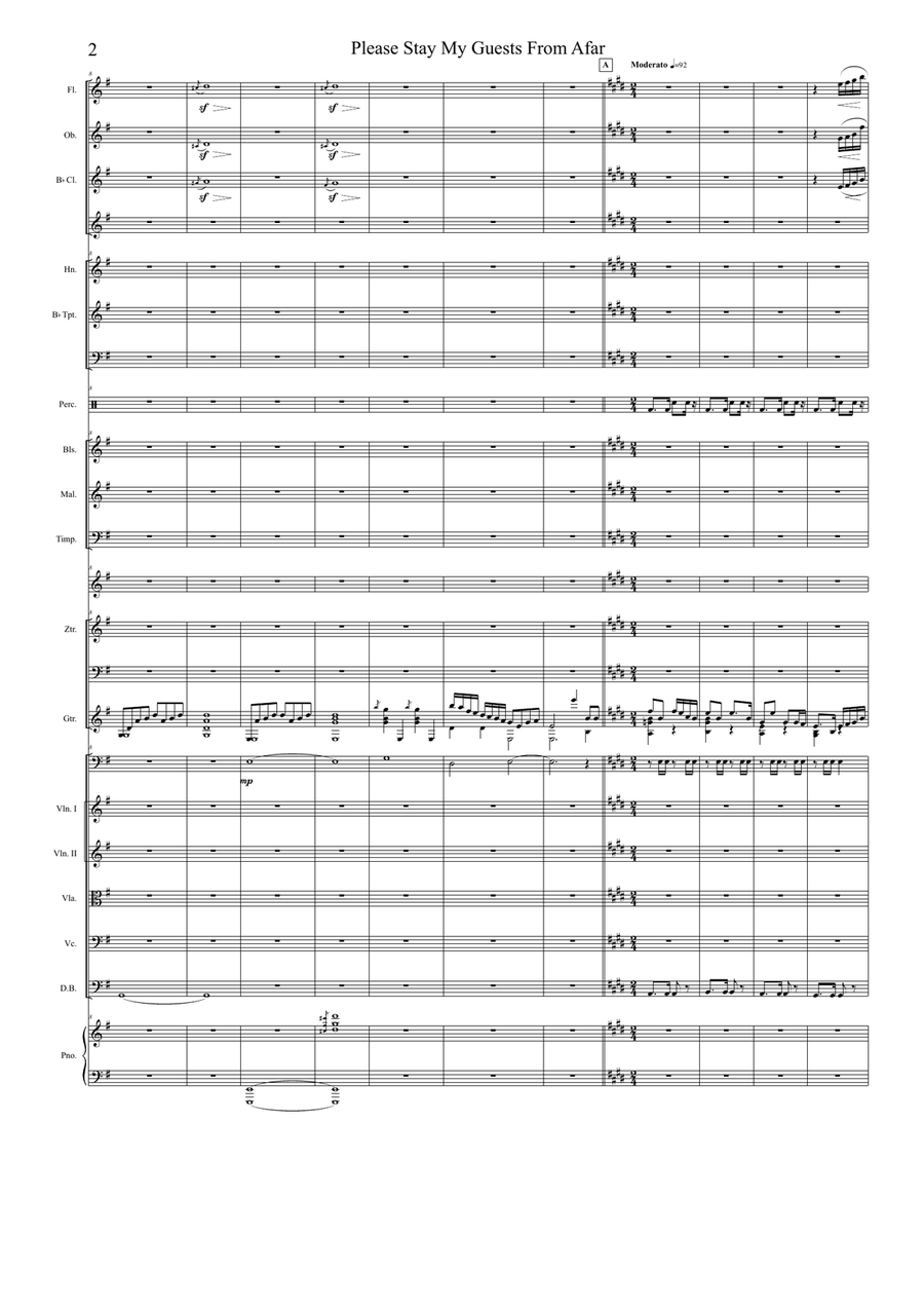 Please Stay my Guest from Afar Large Ensemble scores gallery preview page 2
