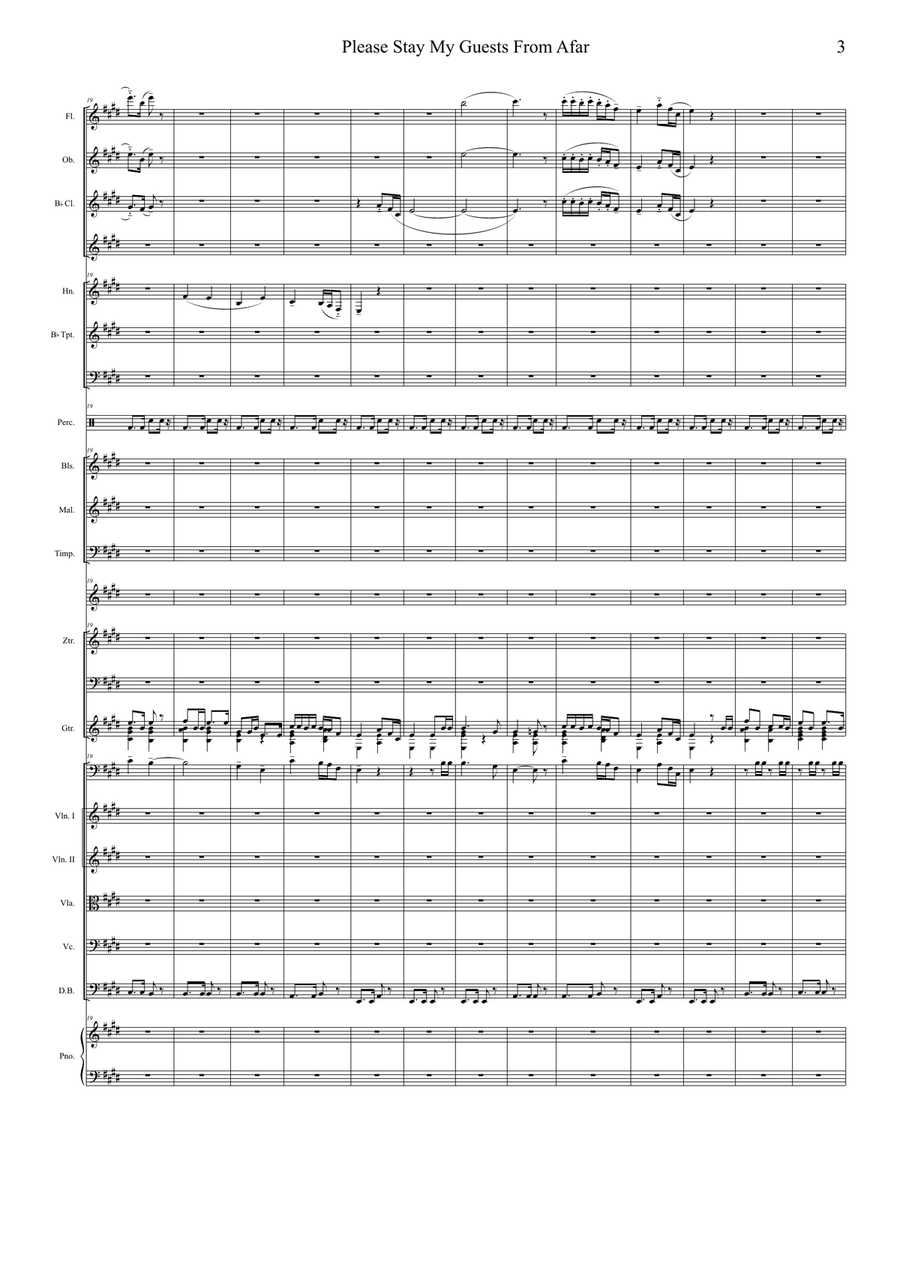 Please Stay my Guest from Afar Large Ensemble scores gallery preview page 3