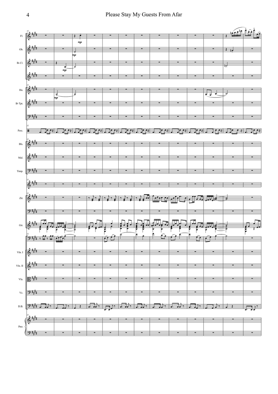 Please Stay my Guest from Afar Large Ensemble scores gallery preview page 4