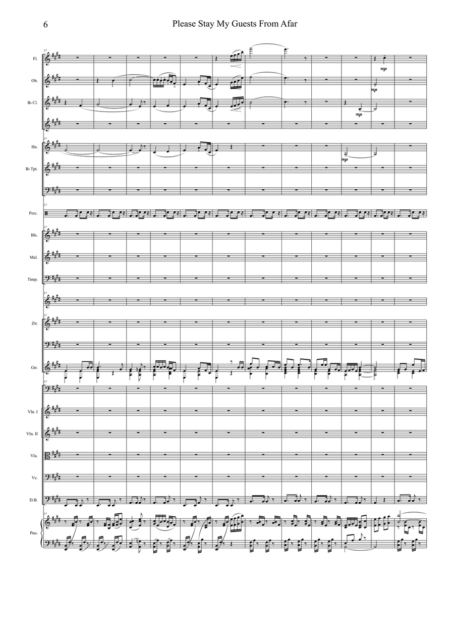 Please Stay my Guest from Afar Large Ensemble scores gallery preview page 6