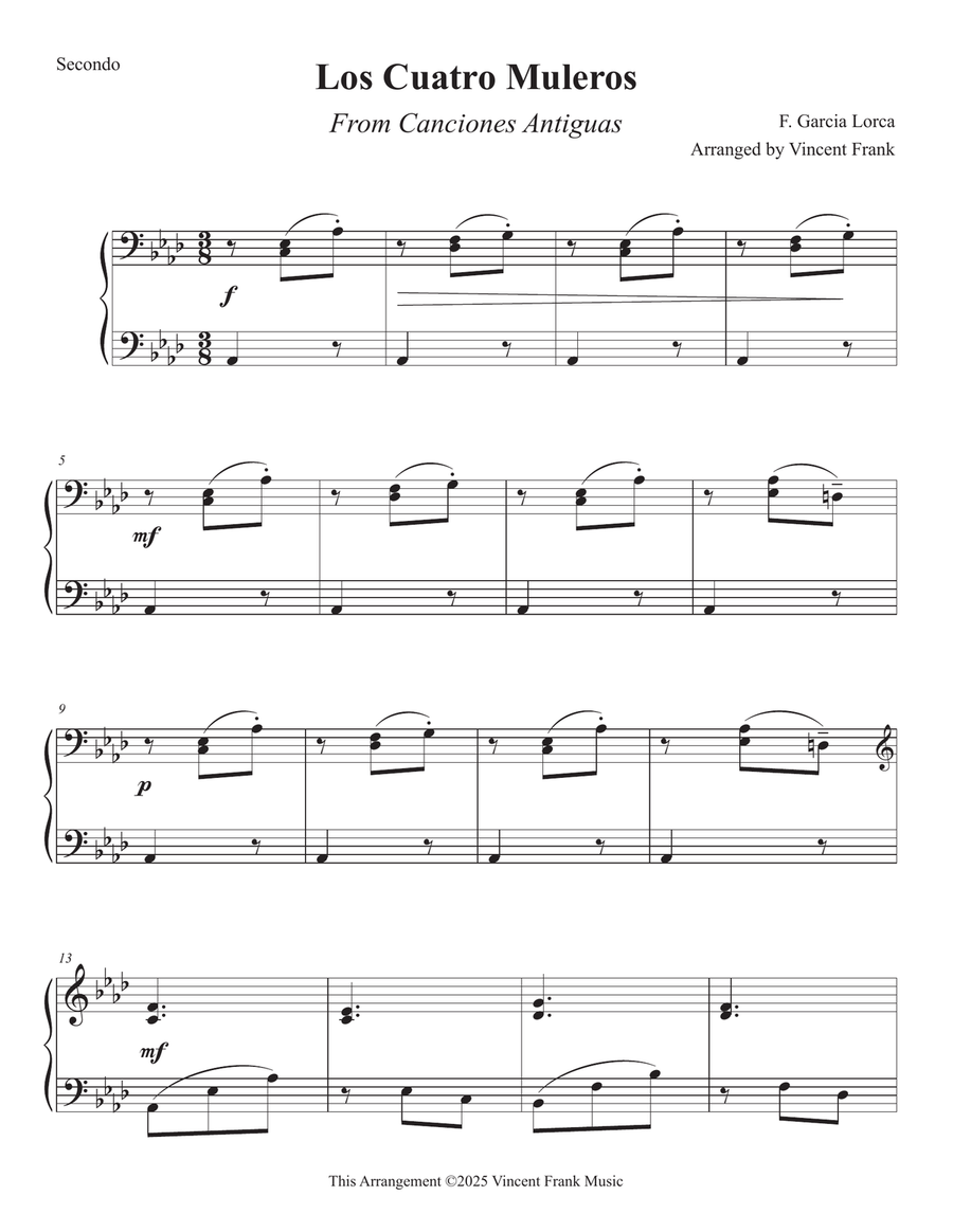 Los Cuatros Muleros (The Four Muleteers) 1 Piano, 4-Hands scores gallery preview page 2