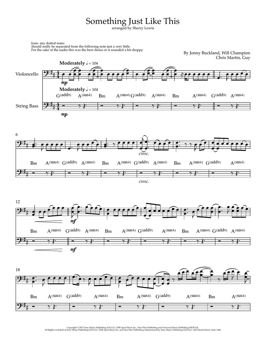 Something Just Like This Something Just Like This Cello Solo scores gallery preview page 3