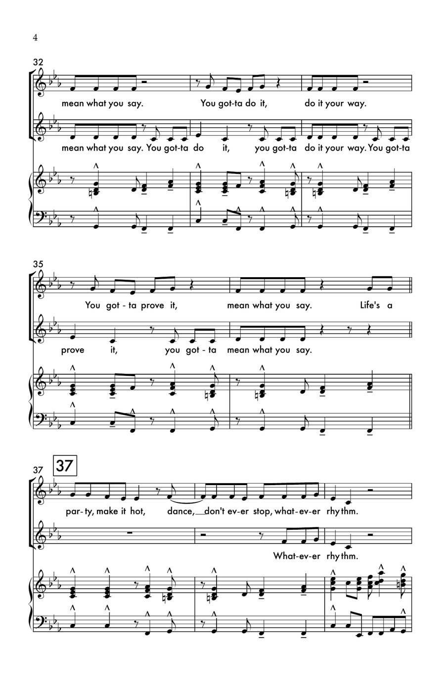 Let's Get Loud 2-Part scores gallery preview page 4
