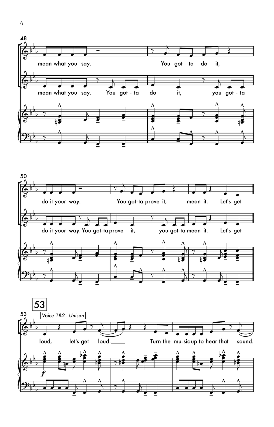 Let's Get Loud 2-Part scores gallery preview page 6