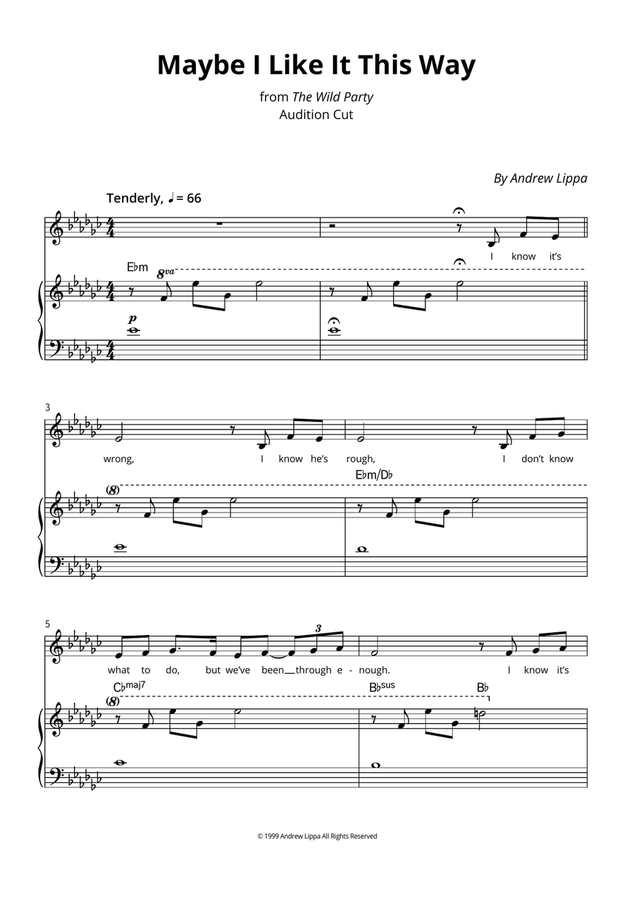 Maybe I Like It This Way Maybe I Like It This Way Piano, Vocal scores gallery preview page 2