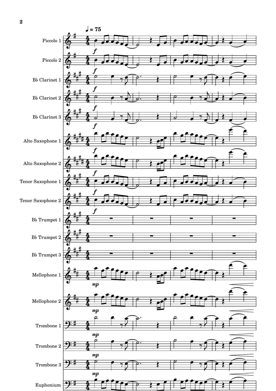 A Song For Mama A Song For Mama Marching Band scores gallery preview page 2