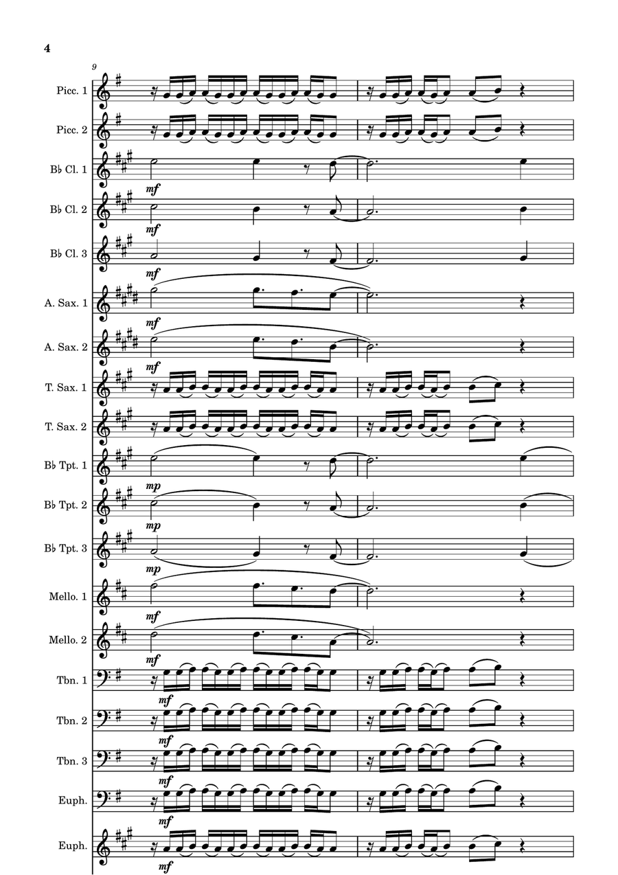 A Song For Mama A Song For Mama Marching Band scores gallery preview page 4