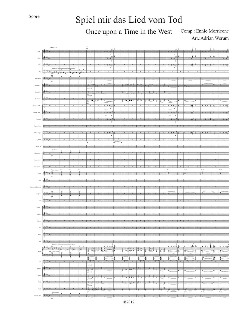 Once Upon A Time In The West Full Orchestra scores gallery preview page 1