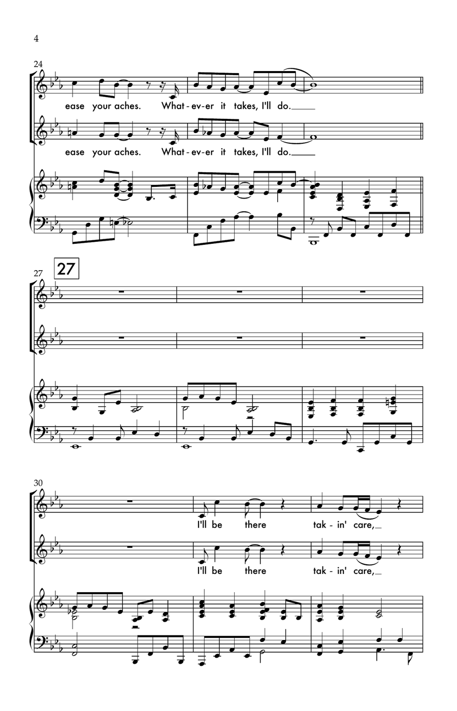Anytime You Need A Friend 2-Part scores gallery preview page 4