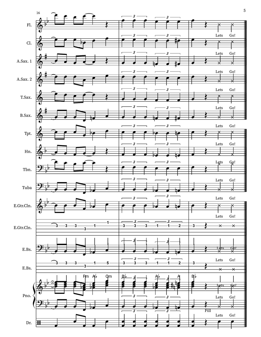 Let's Go! - v1.1c Let's Go! - v1.1c Marching Band scores gallery preview page 5