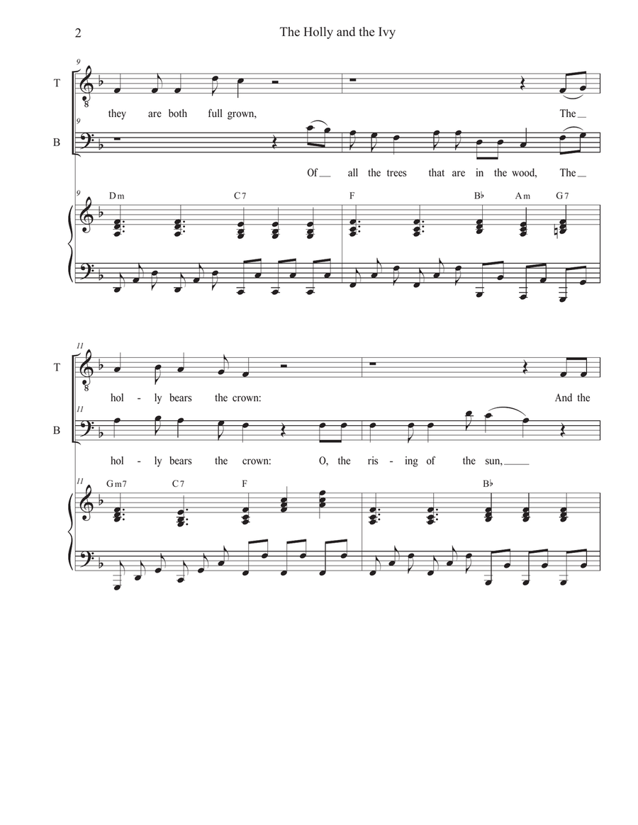 The Holly and the Ivy (Huapango Style) (2-part choir - (TB) TB scores gallery preview page 2