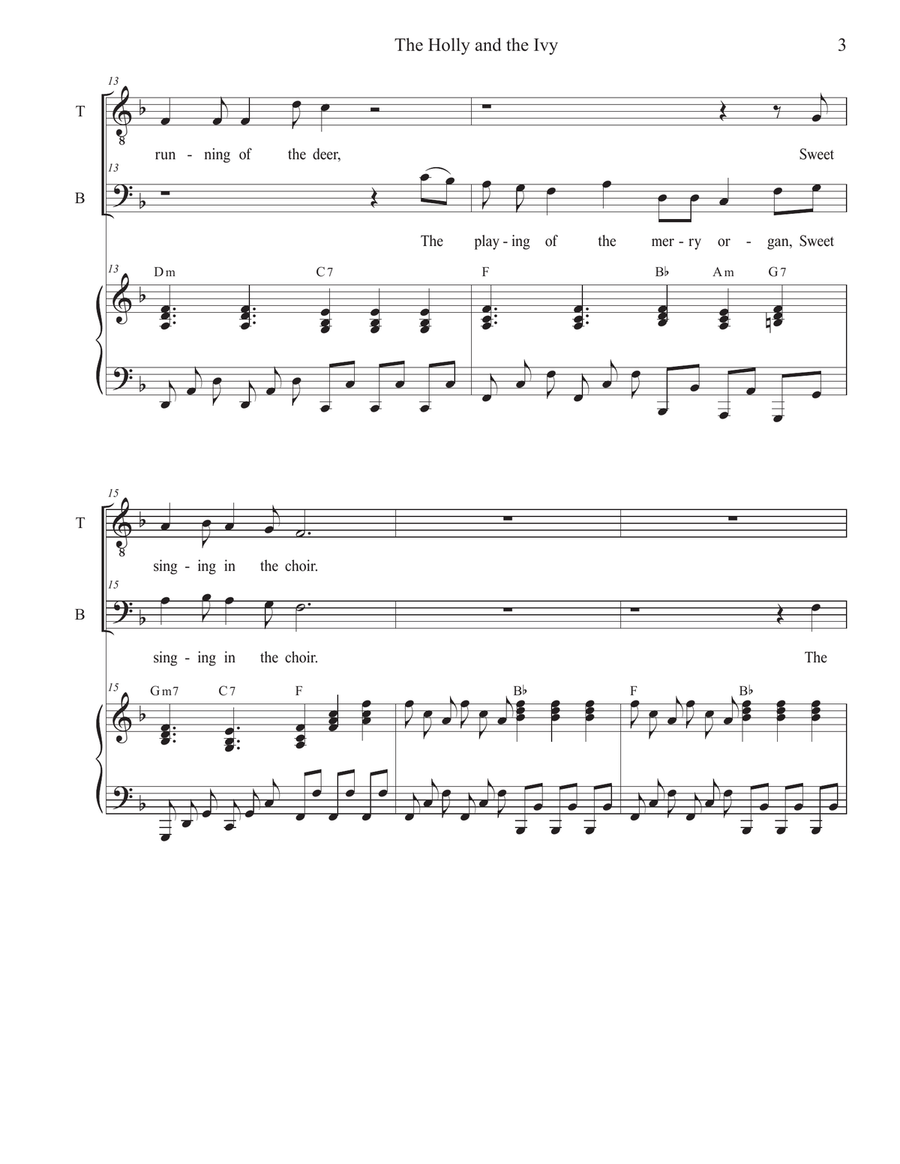The Holly and the Ivy (Huapango Style) (2-part choir - (TB) TB scores gallery preview page 3