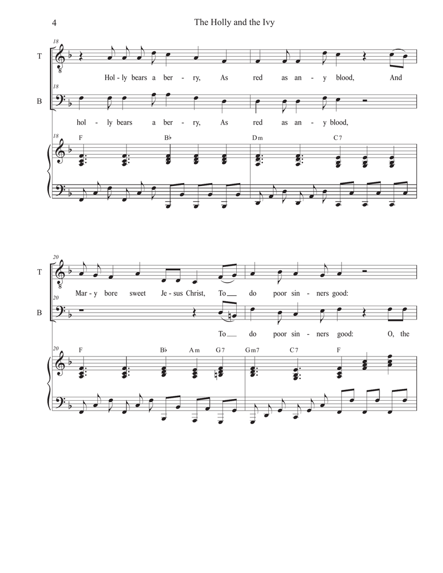 The Holly and the Ivy (Huapango Style) (2-part choir - (TB) TB scores gallery preview page 4