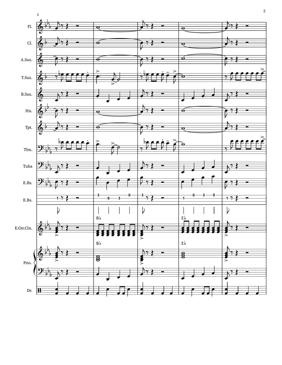 Surfin' U.S.A. Surfin' U.S.A. Marching Band scores gallery preview page 2
