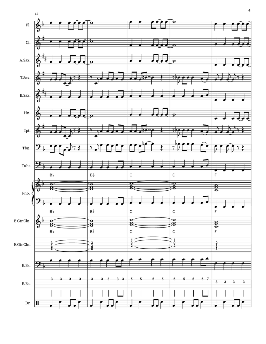 Old Time Rock & Roll Old Time Rock & Roll Marching Band scores gallery preview page 4