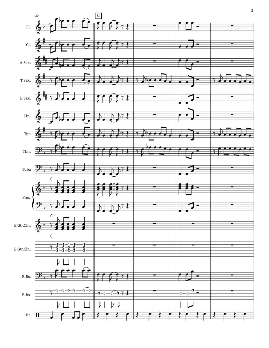 Old Time Rock & Roll Old Time Rock & Roll Marching Band scores gallery preview page 5