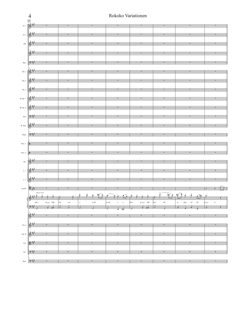 Variations on a Rococo Theme Full Orchestra scores gallery preview page 4
