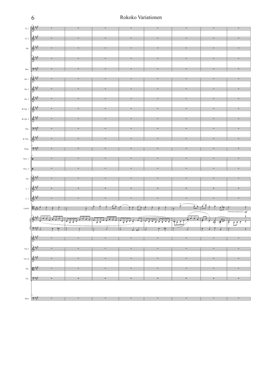 Variations on a Rococo Theme Full Orchestra scores gallery preview page 6