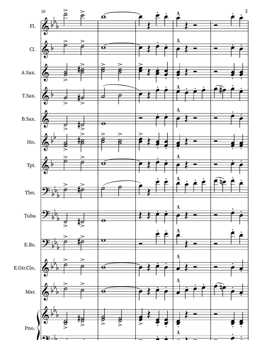 Arkansas Fight Song v1.0c Marching Band scores gallery preview page 3
