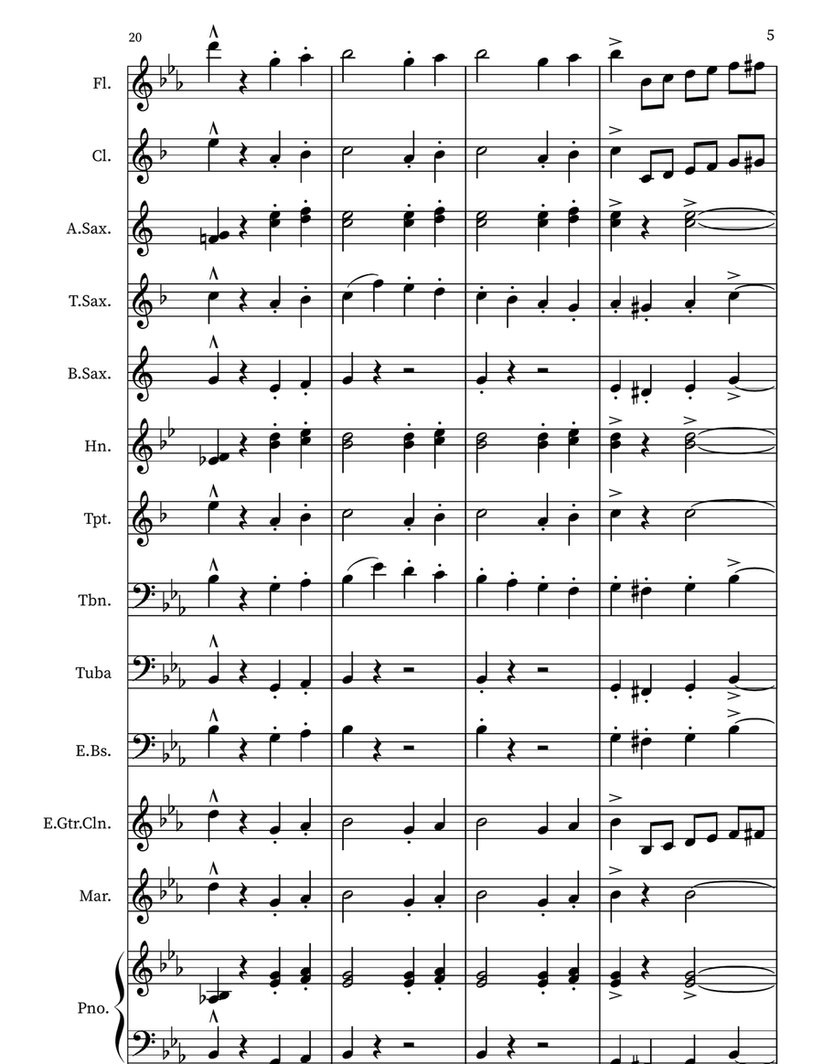 Arkansas Fight Song v1.0c Marching Band scores gallery preview page 5