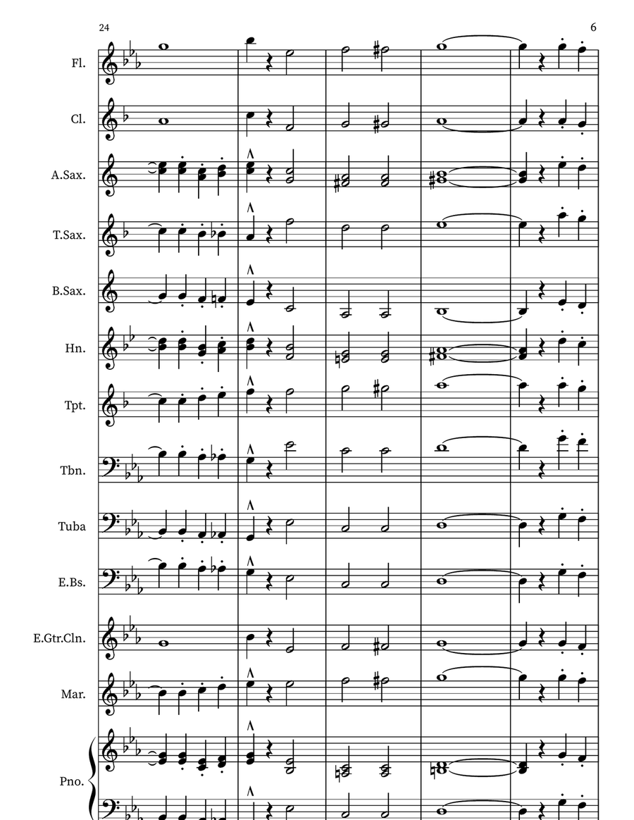 Arkansas Fight Song v1.0c Marching Band scores gallery preview page 6