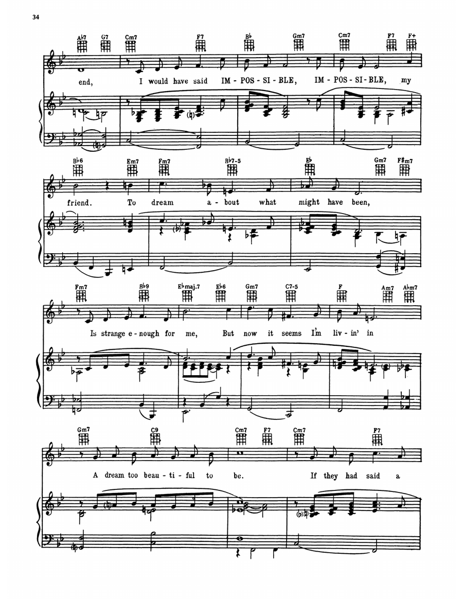 Impossible Impossible Piano, Vocal, Guitar scores gallery preview page 2