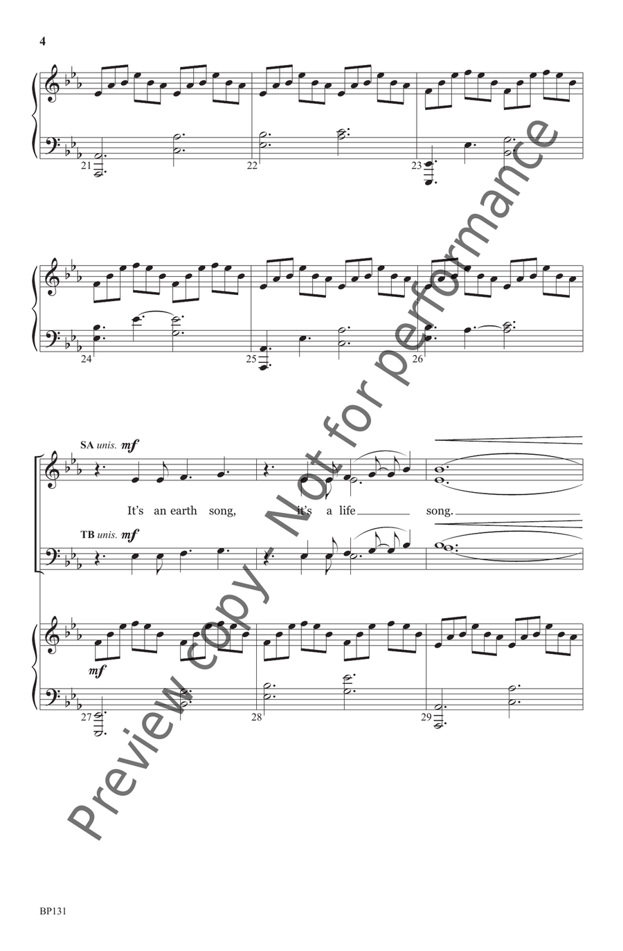 An Earth Song An Earth Song School and Community scores gallery preview page 5