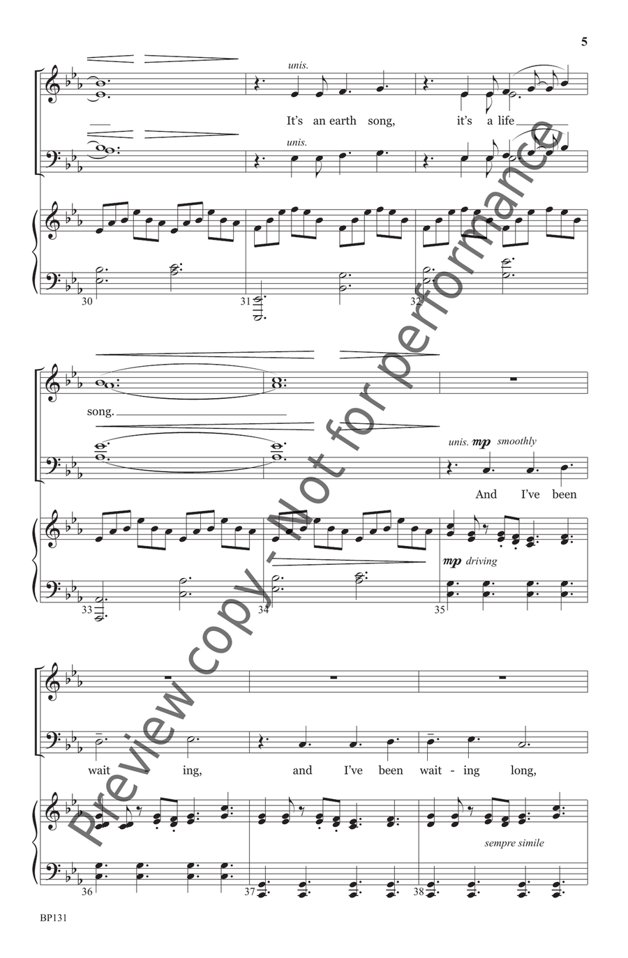 An Earth Song An Earth Song School and Community scores gallery preview page 6