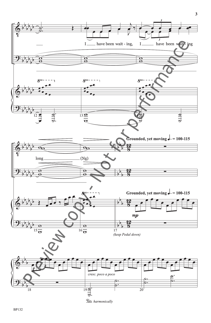 An Earth Song - TTBB An Earth Song - TTBB TTBB scores gallery preview page 4