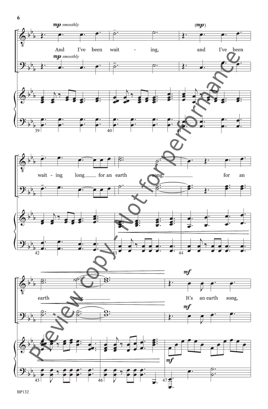 An Earth Song - TTBB An Earth Song - TTBB TTBB scores gallery preview page 7
