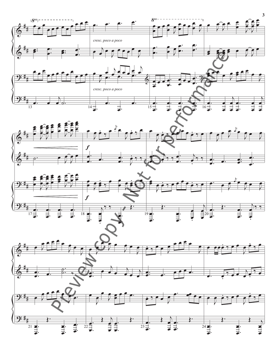 Joy To The World - Forrest - Piano Part Piano Solo scores gallery preview page 4