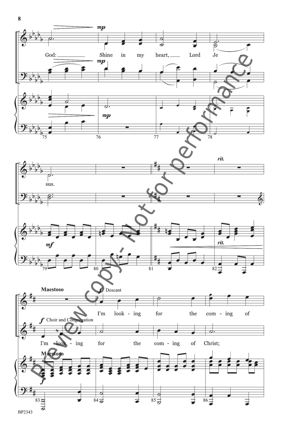 I Want to Walk as a Child of the Light School and Community scores gallery preview page 9