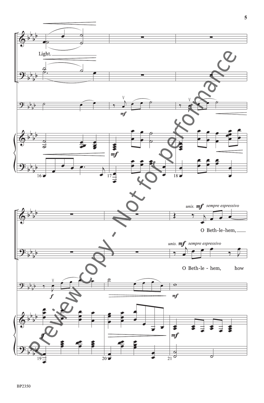 O Bethlehem School and Community - Sheet Music page 6